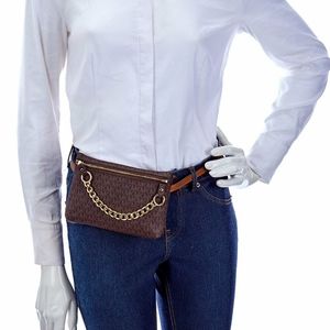 Michael kors logo chain belt bag
